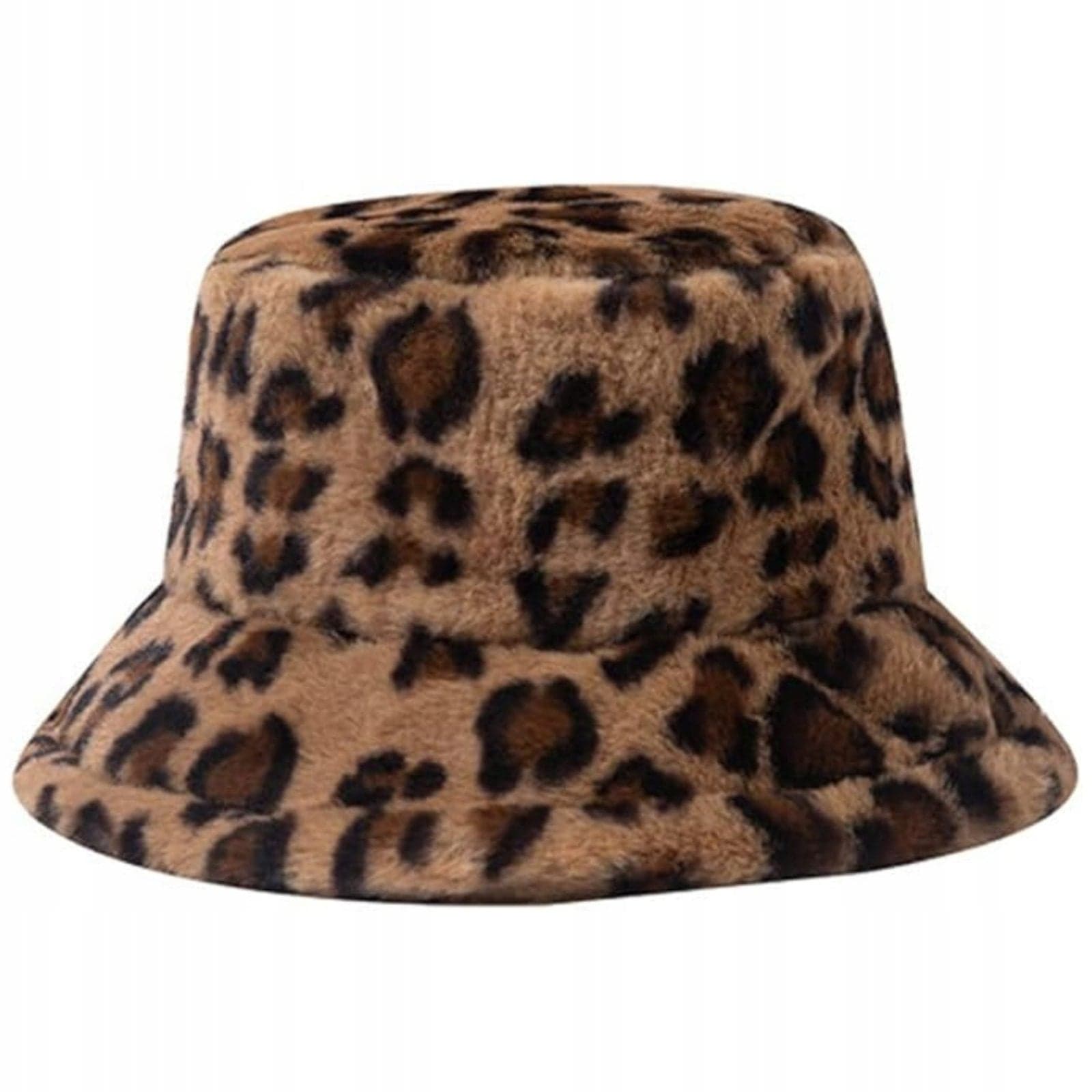 Czapka zimowa damska bucket w panterkę