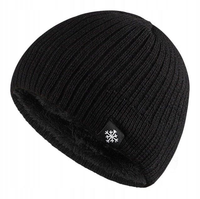 Ciepła czapka zimowa unisex w kolorze czarnym