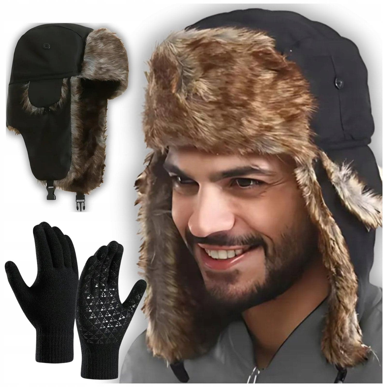czapka zimowa z daszkiem
