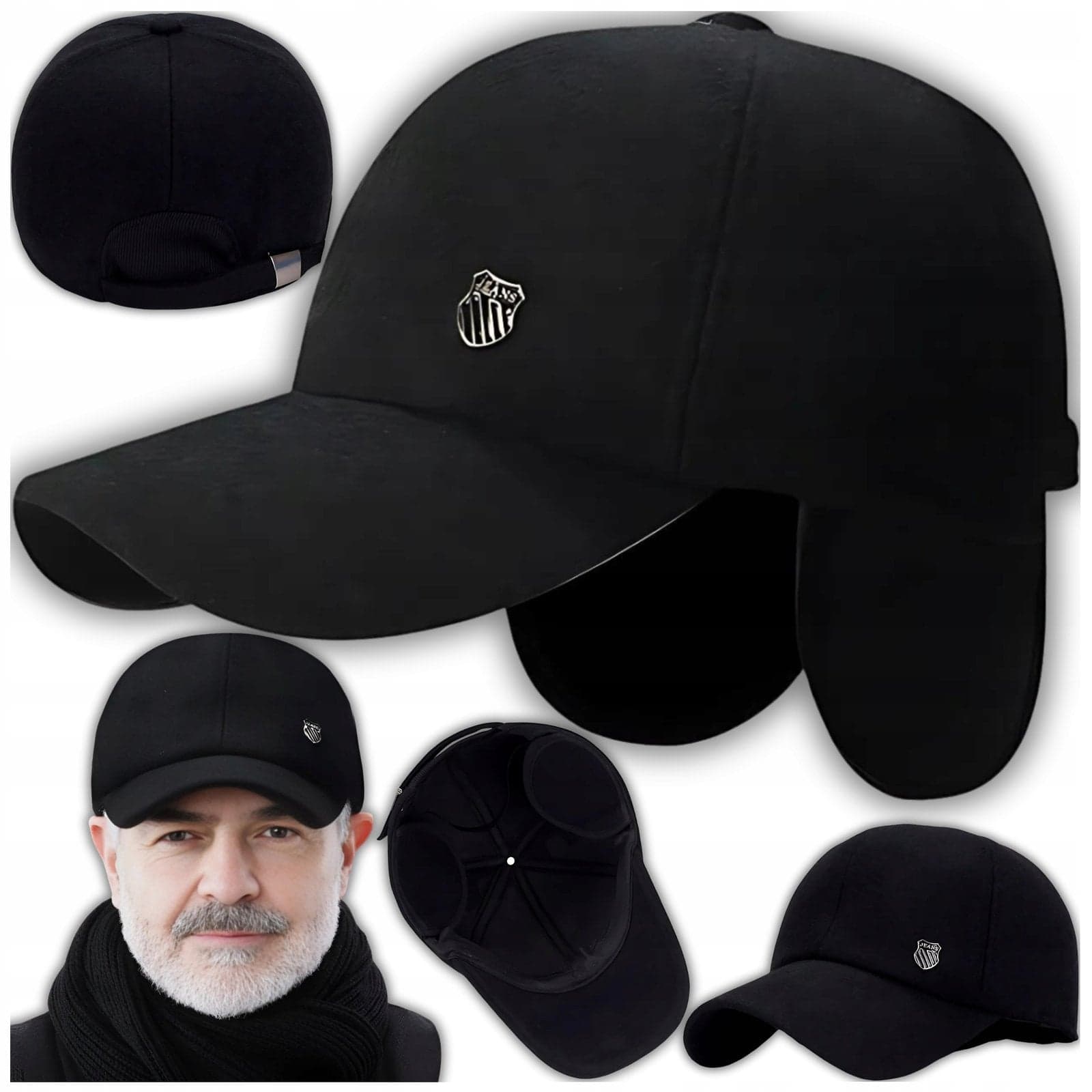 czapka zimowa z daszkiem na zimę