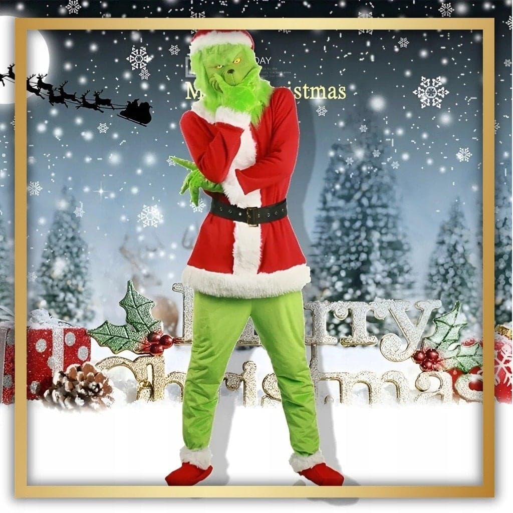 kompletny zestaw kostiumu grinch