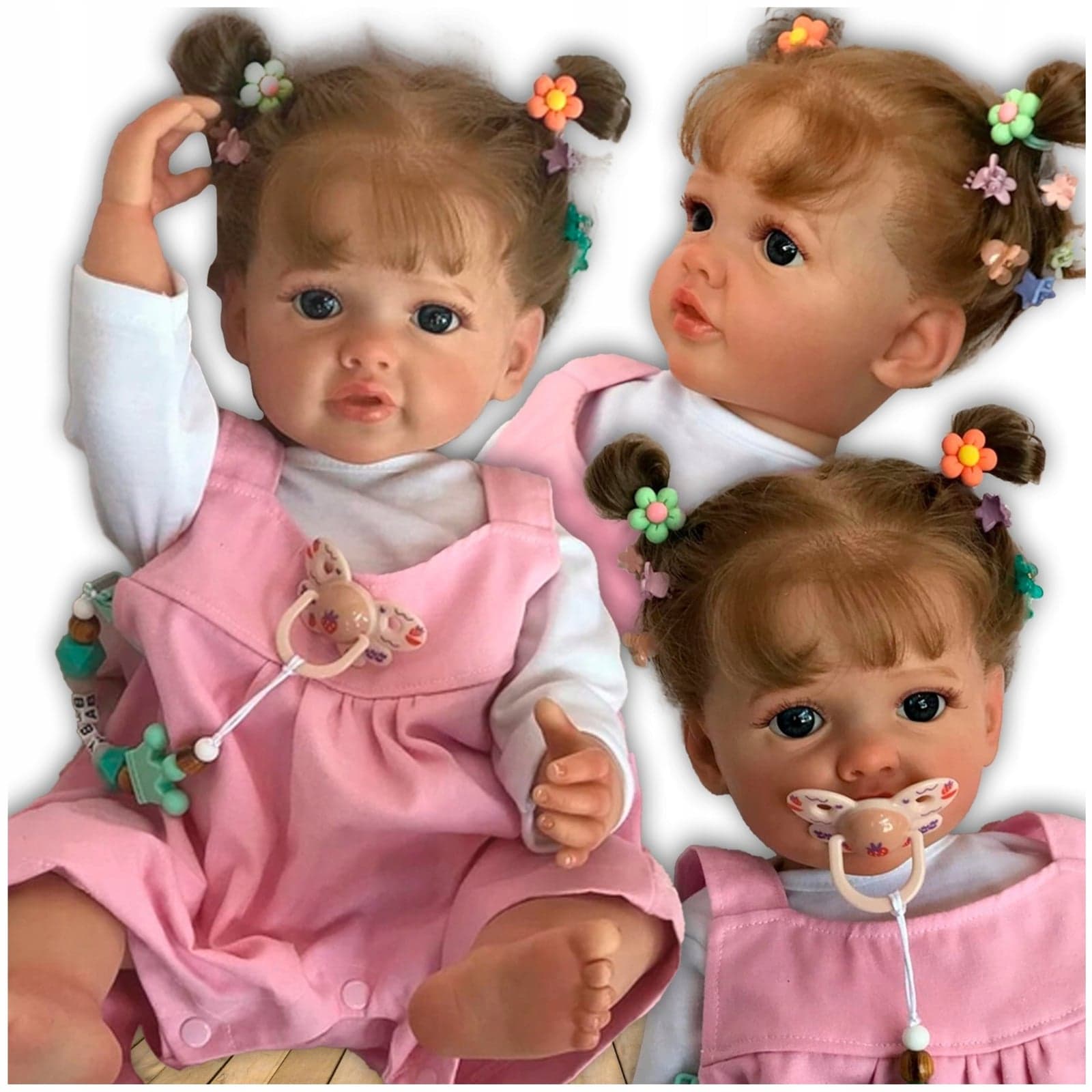 Lalka reborn 55 cm z realistyczną skórą