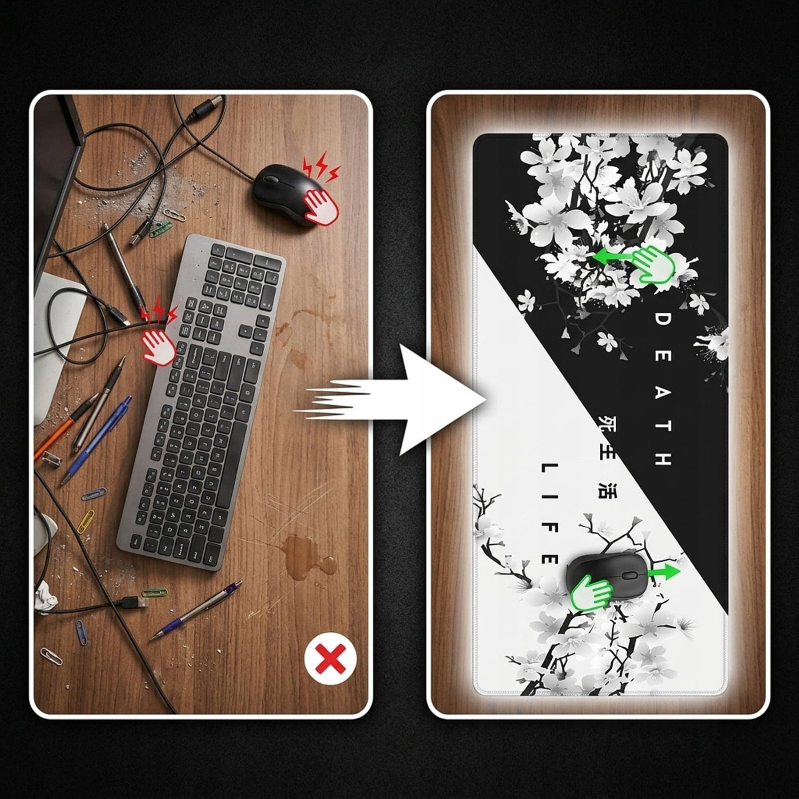 podkładka pod mysz gamingowa yin yang, widok 7