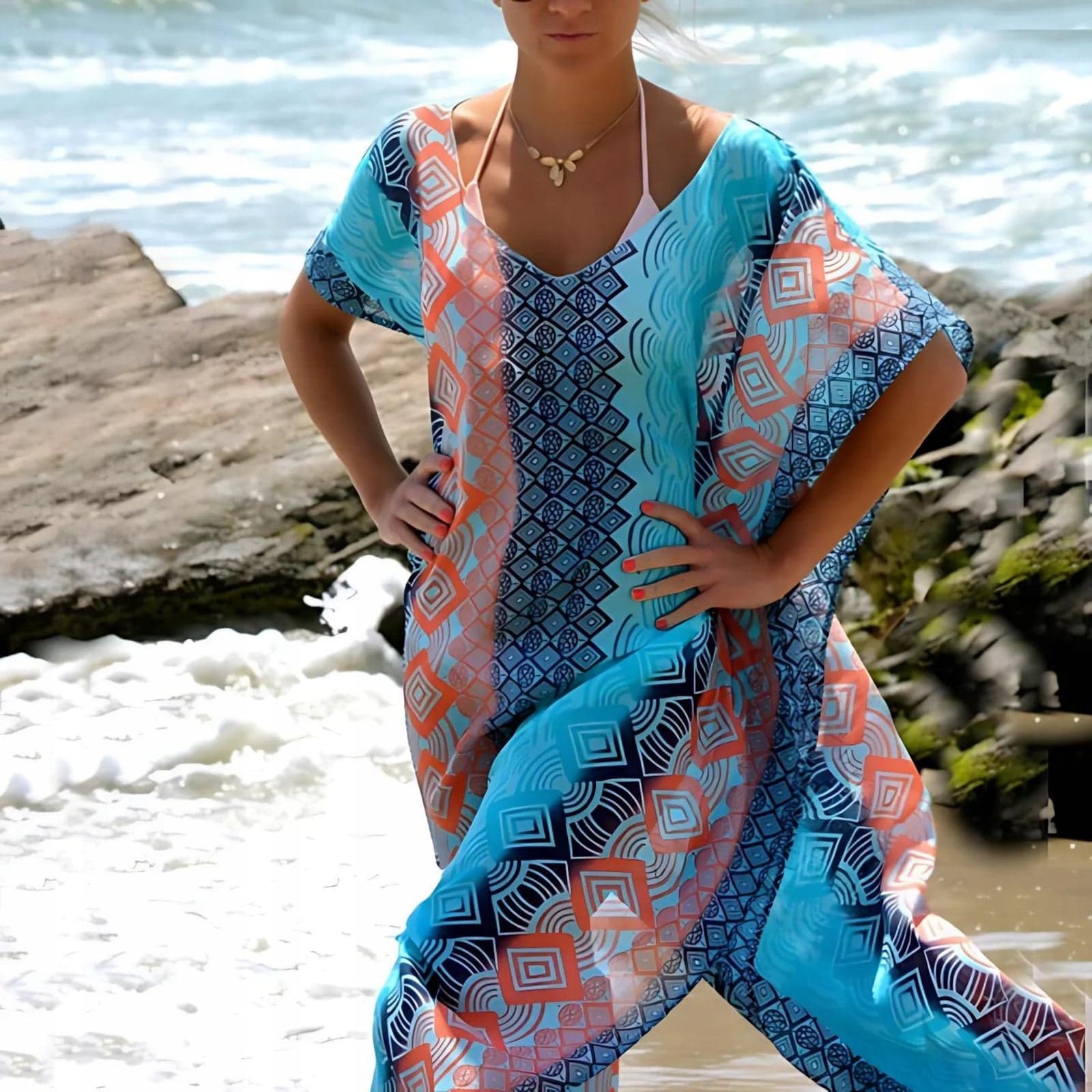 sukienka plażowa pareo boho, widok 11