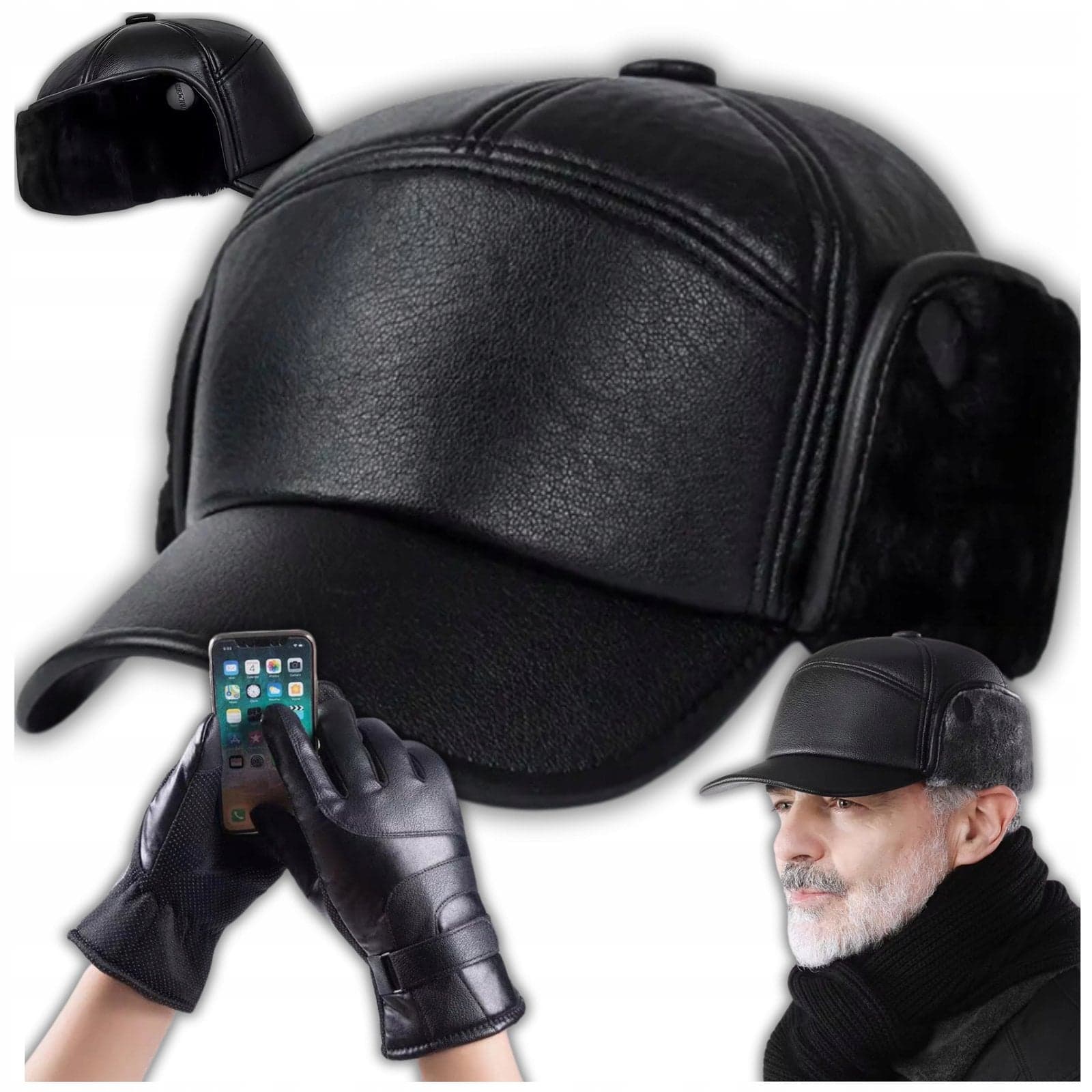 Czapka zimowa z daszkiem